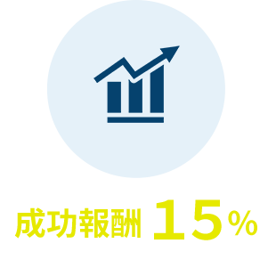 成功報酬１５％